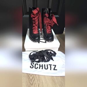 Schutz Black Booties